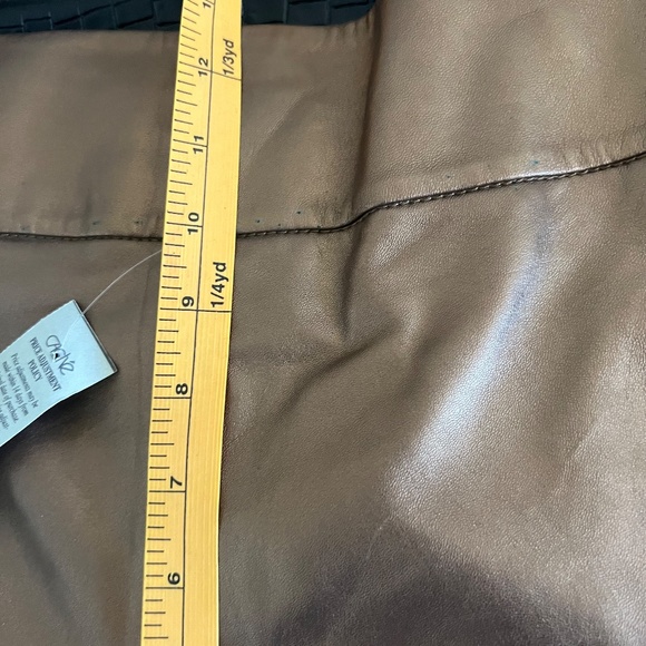 Cache Leather pants Bonze Gold  jeans size 12 Vintage Nwt - Picture 15 of 17